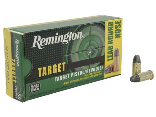 Caixa 50 Munições Remington Target Cal.38 Short Colt LRN 125gr.