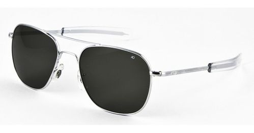 Óculos AO Original Pilot Matte Chrome - True Color Grey - 52mm