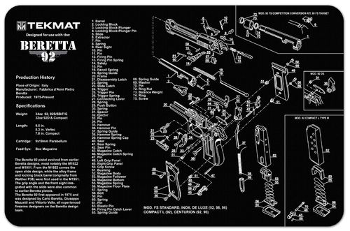 Tapete Limpeza/Manutenção TekMat Pietro Beretta 92