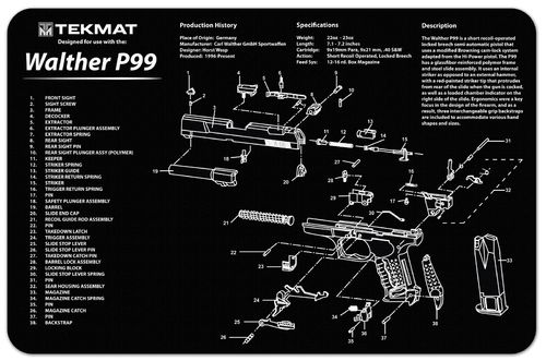 Tapete Limpeza/Manutenção TekMat Walther P99