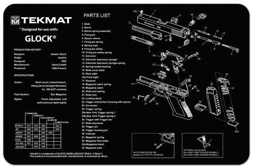 Tapete Limpeza/Manutenção TekMat Glock 17