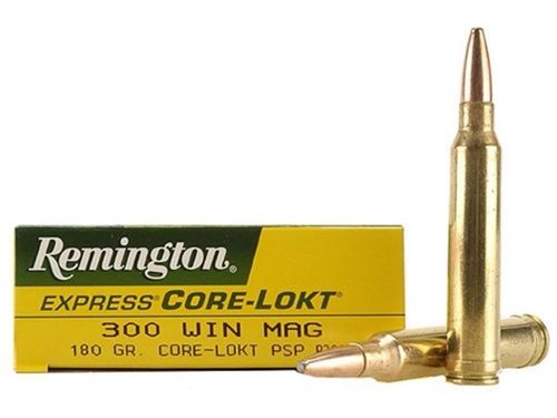 Caixa de 20 Munições Remington Express Cal.300 Win. Mag. Core-Lokt PSP 180gr.