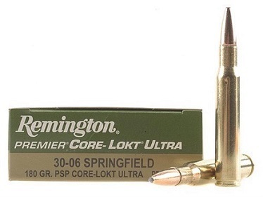 Caixa de 20 Munições Remington Premier Cal.30-06 Spring. Core-Lokt Ultra Bonded PSP 180gr.