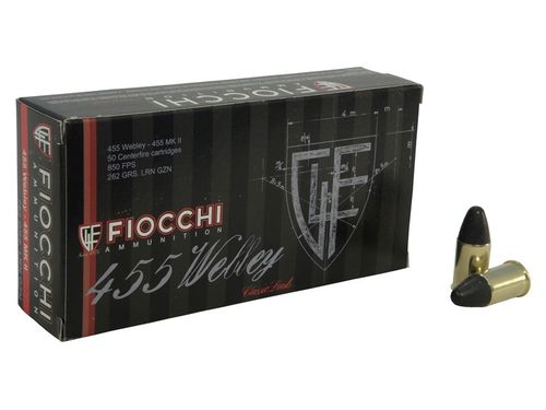 Caixa 50 Munições Fiocchi Classic .455 Webley LRN 262gr.