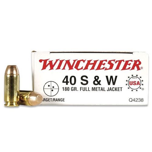Caixa 50 Munições Winchester Cal.40S&W FMJ 180gr.
