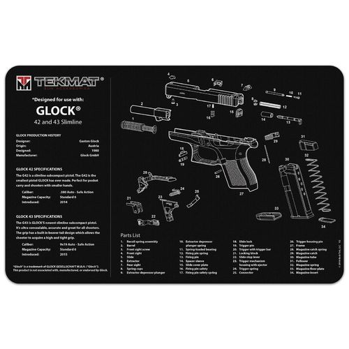 Tapete Limpeza/Manutenção TekMat Glock 42/43