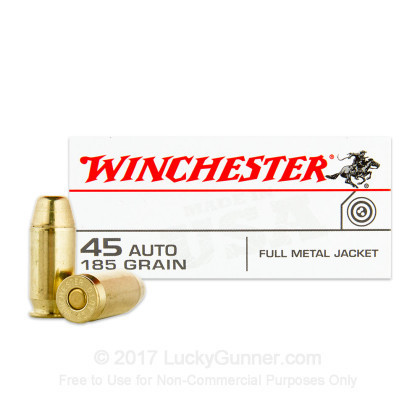 Caixa 50 Munições Winchester Cal.45ACP FMJ 185gr.