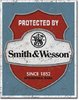 Placa Decorativa Desperate Protected By Smith & Wesson
