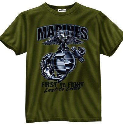 T-Shirt Rothco Marines Olive Drab