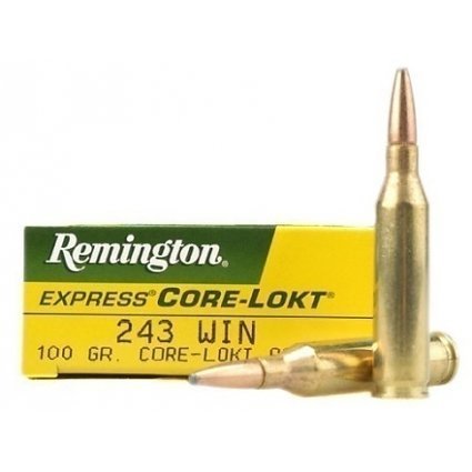 Caixa Munições Remington Cal.243Win. Core-Lokt PSP 100gr.