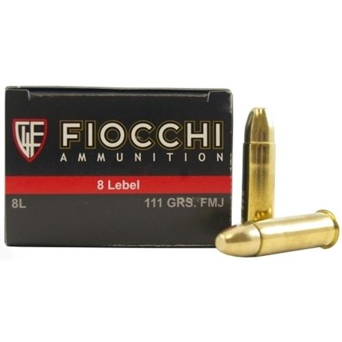 Caixa 50 Munições Fiocchi Classic Cal.8mm Lebel Revolver FMJ 111gr.