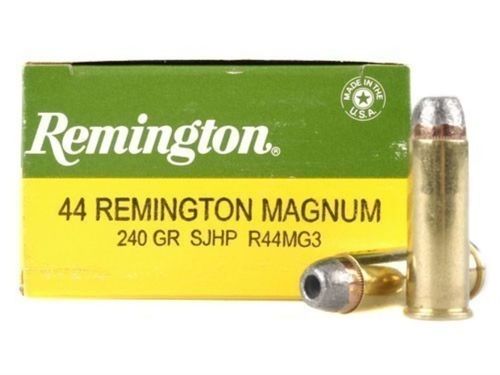 Caixa 25 Munições Remington Cal.44Mag. JHP 240gr.