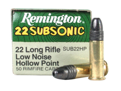 Caixa 50 Munições Remington Subsonic Cal.22lr HP 38gr.