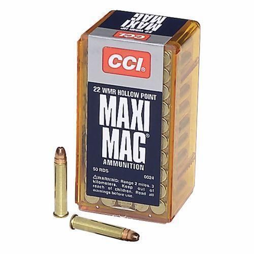 Caixa 50 Munições CCI Maxi Mag Cal.22wmr HP 40gr.
