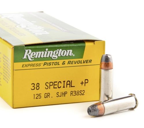 Caixa 50 Munições Remington Cal.38Spl. +P SJHP 125gr.