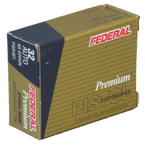 Caixa 20 Munições Federal Cal.7,65mm JHP 65gr.