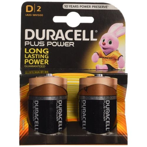 Pack 2 Pilhas Duracell Plus Power D