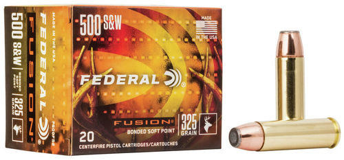 Caixa 50 Munições Federal Fusion Cal.500S&W BSP 325gr.