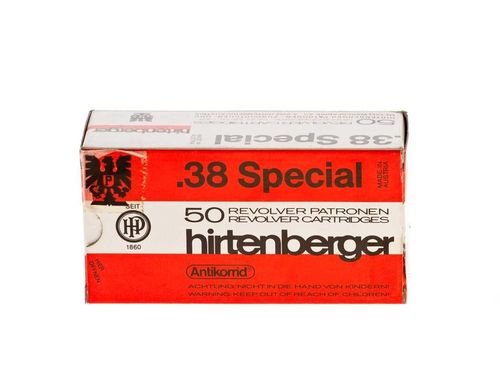 Caixa 50 Munições Hirtenberger Cal.38Spl. SP 158gr.