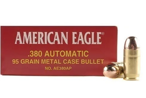 Caixa 50 Munições American Eagle Cal.380 FMJ 95gr.