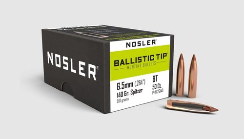 Caixa 50 Projécteis Nosler Ballistic Tip Cal.6,5mm Spitzer 140gr.