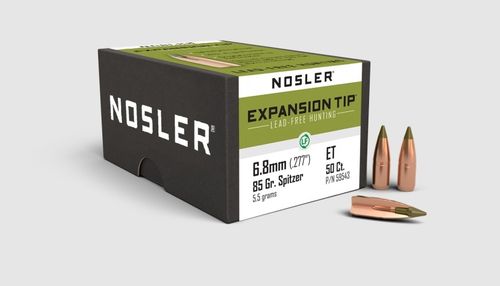 Caixa 50 Projécteis Nosler E-Tip Cal.6,8mm Spitzer 85gr.