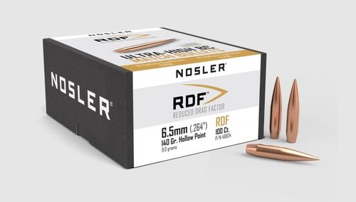 Caixa 100 Projécteis Nosler RDF Cal.6,5mm HPBT 140gr.