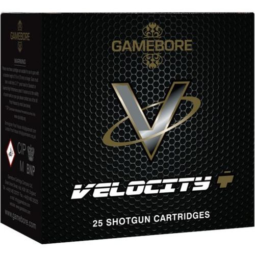Caixa 25 Cartuchos Gamebore Velocity + Cal.12 32gr. Chumbo 7