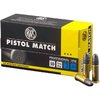 Caixa 50 Munições RWS Pistol Match Cal.22lr LRN 40gr.