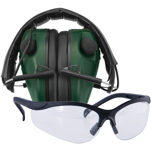 Protectores de Ruído Electrónicos Caldwell E-Max com óculos de tiro